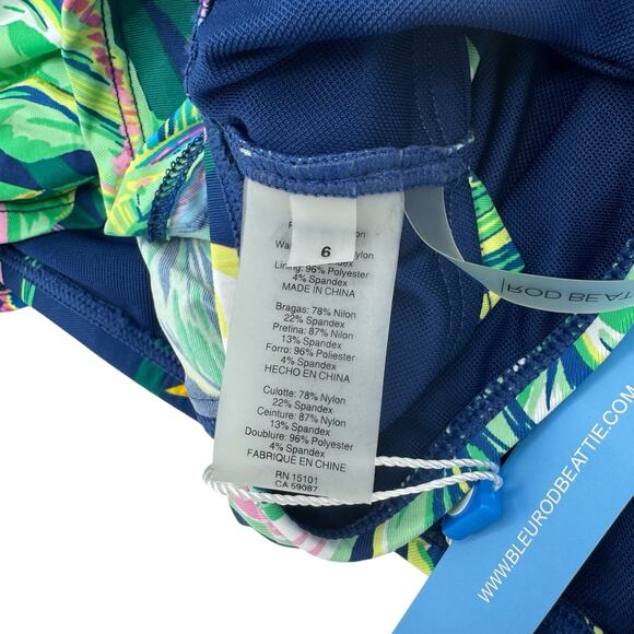 BLEU ROD BEATTIE BLEU *NEW* Its a Jungle Out There Swim Bottom Sz 6 Blue Green - Picture 3 of 3